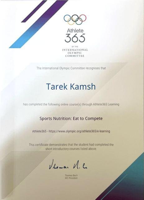 Sports Nutrition: Eat to Compete certificate, IOC Athlete365